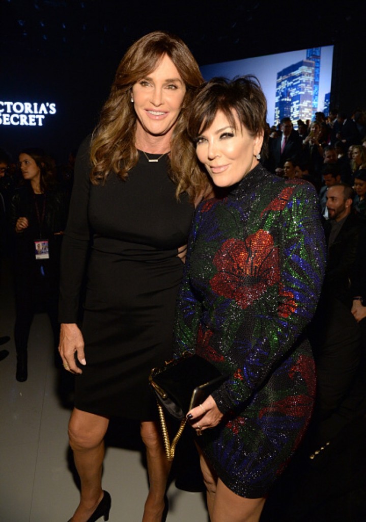 NEW YORK, NY - NOVEMBER 10:  Caitlyn Jenner and Kris Jenner attend the 2015 Victoria's Secret Fashion Show at Lexington Armory on November 10, 2015 in New York City.  (Photo by Kevin Mazur/WireImage)